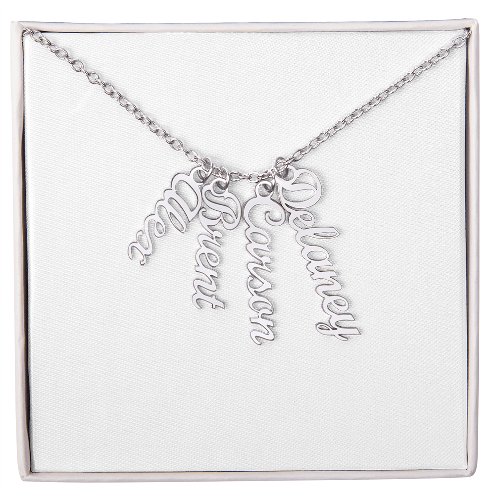 Multi Vertical Name Necklace