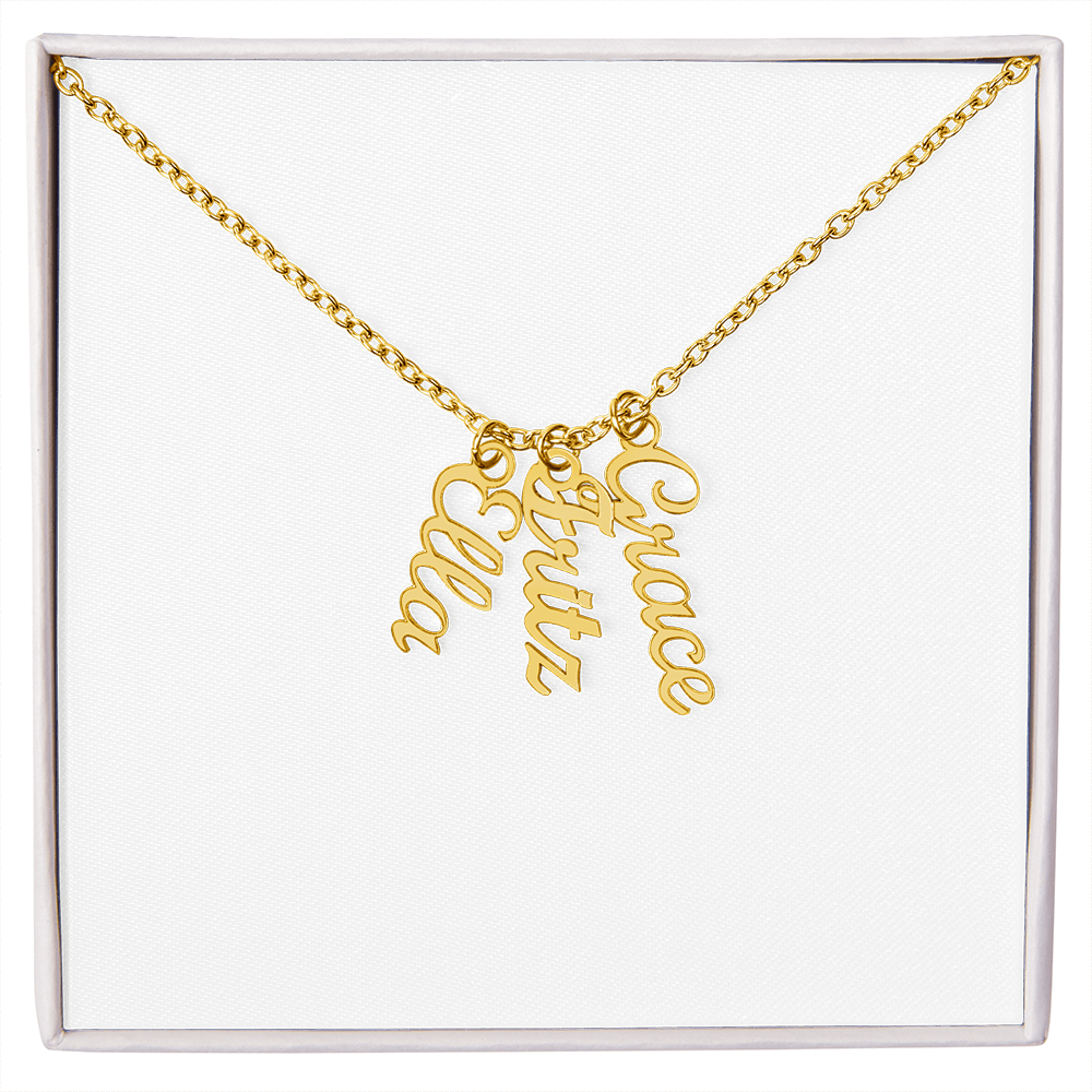 Multi Vertical Name Necklace