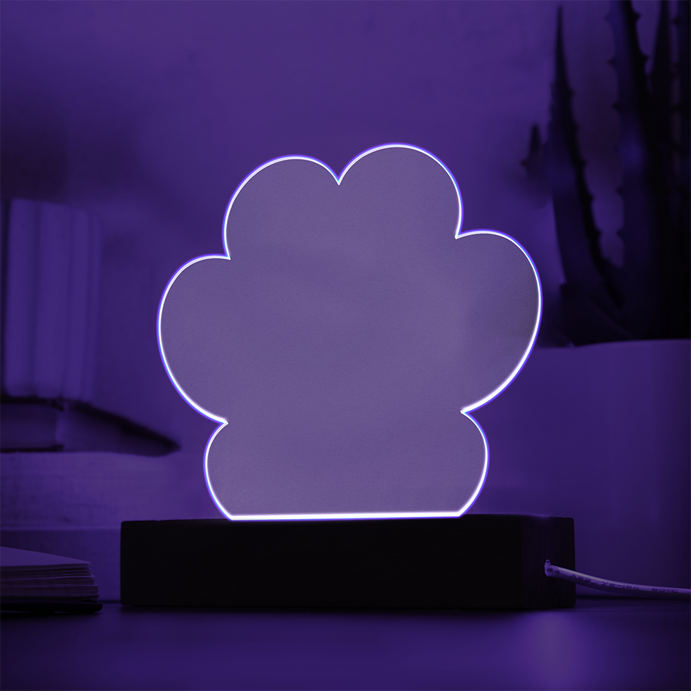 Acrylic Paw Print Plaque