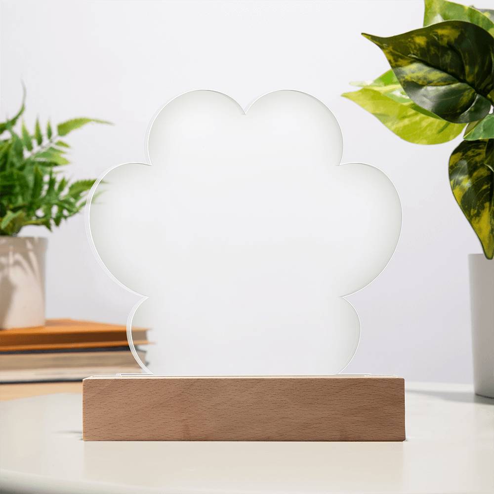 Acrylic Paw Print Plaque