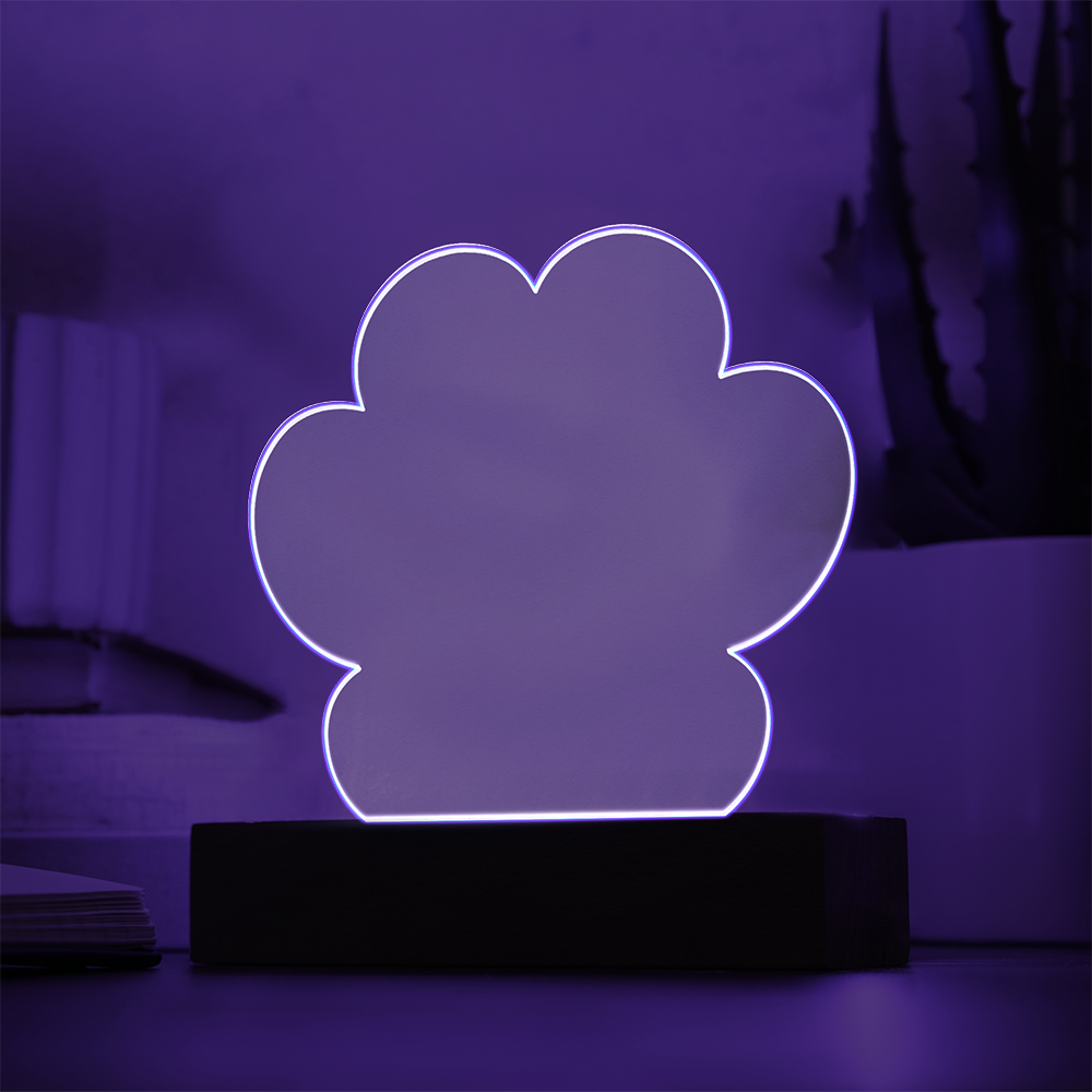 Acrylic Paw Print Plaque
